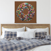 SchokoladenDonut mit bunten Sprinklen Leinwanddruck (Insitu (Schlafzimmer))