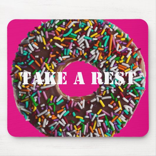 SchokoladenDonut mit bunten Sprinklen Mousepad (Vorne)