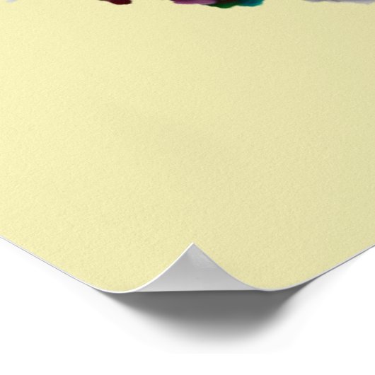 SchokoladenDonut mit bunten Sprinklen Poster (Ecke)