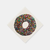 SchokoladenDonut mit bunten Sprinklen Serviette (Ecke)