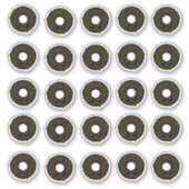 SchokoladenDonut mit Schokolade Zuckerguss Sprinkl Aufkleber (Vorderseite)