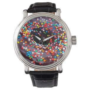 SchokoladenDonut mit Sprinklen, Armbanduhr