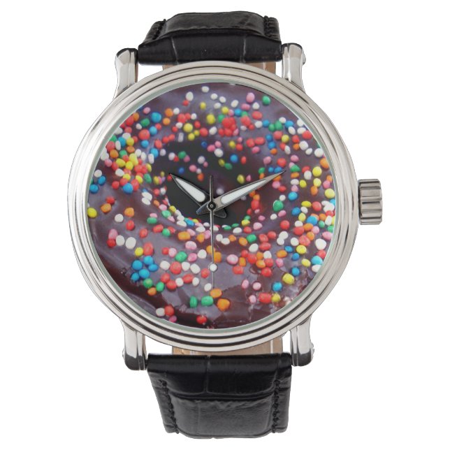SchokoladenDonut mit Sprinklen, Armbanduhr (Vorderseite)