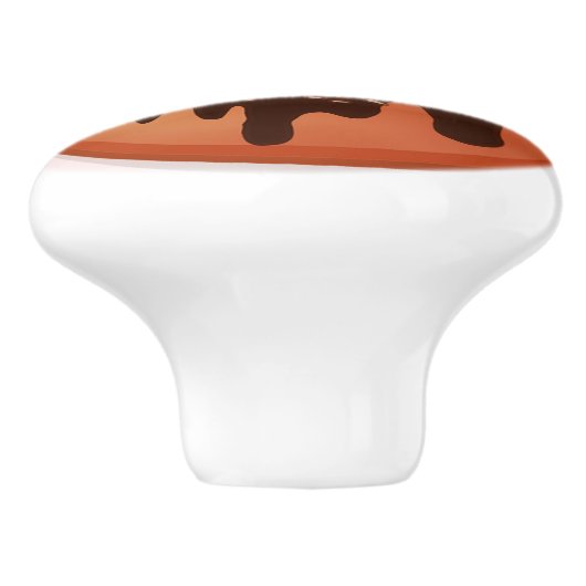 SchokoladenDonut mit Sprinklen Keramikknauf (Seitenansicht)