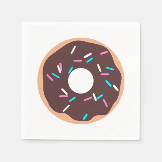 SchokoladenDonut mit Sprinklen Serviette (Vorderseite)