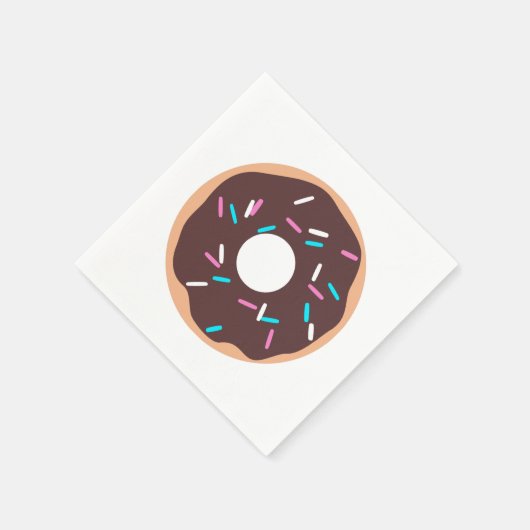 SchokoladenDonut mit Sprinklen Serviette (Ecke)