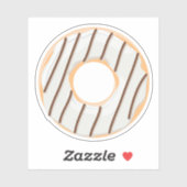 Schokoladendonut mit Süßigkeiten-Sprinklen Aufkleber (Blatt)