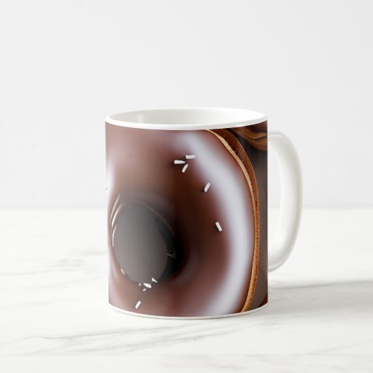 SchokoladenDonuts mit Sprinklen Kaffeetasse (VorderseiteRechts)