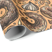 SchokoladenDonuts mit Sprinklermuster Geschenkpapier (Rolleneckpunkt)