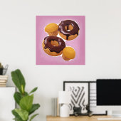 Schokoladendonuts und Muffin Poster (Heimbüro)