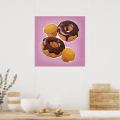 Schokoladendonuts und Muffin Poster (Küche)