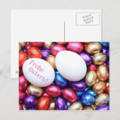 Schokoladeneier - Ostergrüße Feiertagspostkarte (Vorne/Hinten)