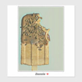 Schokoladeneis Aufkleber (Blatt)