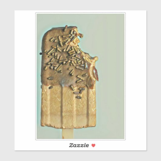 Schokoladeneis Aufkleber (Blatt)