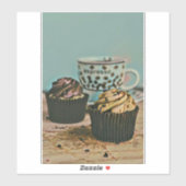 Schokoladeneis Aufkleber (Blatt)