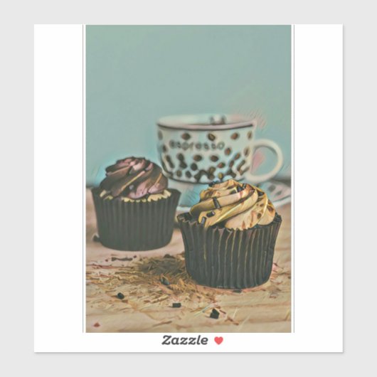 Schokoladeneis Aufkleber (Blatt)