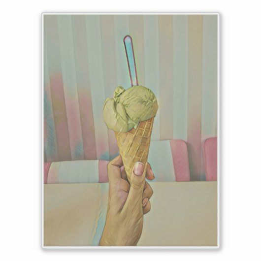 Schokoladeneis Aufkleber (Vorderseite)