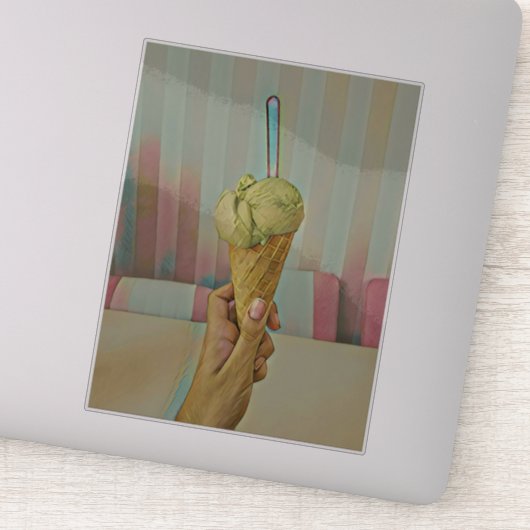 Schokoladeneis Aufkleber (Detail)