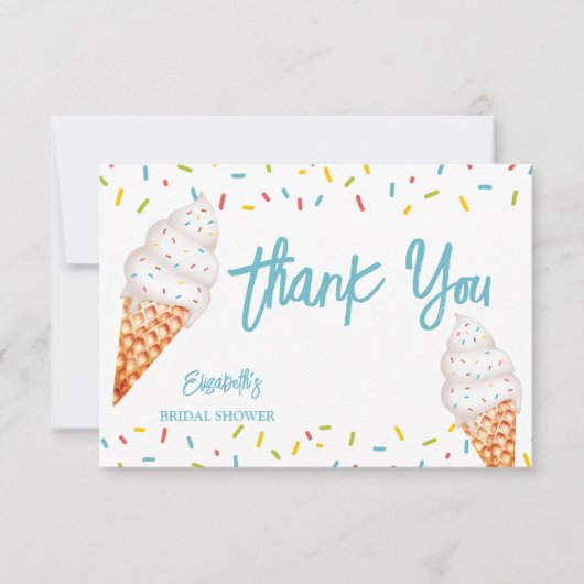 Schokoladeneis Brautparty danke (Vorderseite)