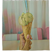 Schokoladeneis Duschvorhang (Vorderseite)