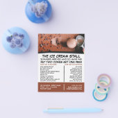 Schokoladeneis, Eiscreme, Werbung für Eisschmuck Flyer (Einzeln)
