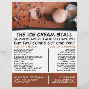 Schokoladeneis, Eisdielenwerbung Flyer