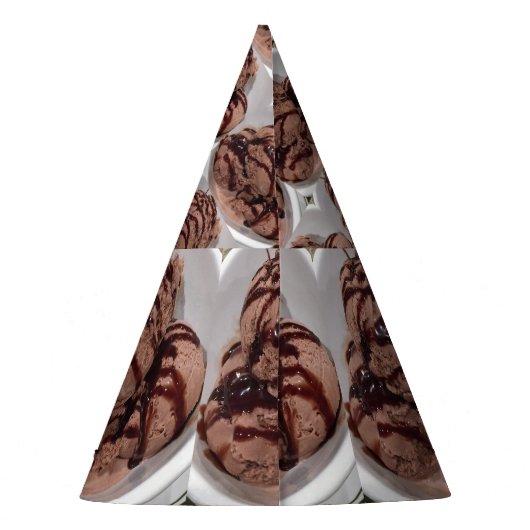 Schokoladeneis-Foto Partyhütchen (Rückseite)