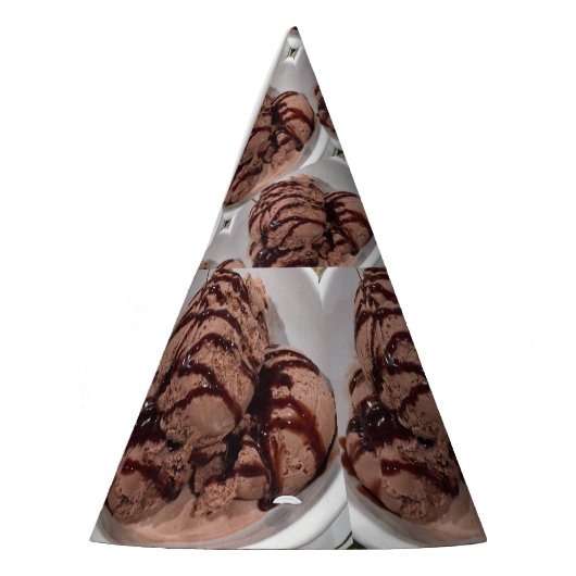 Schokoladeneis-Foto Partyhütchen (Links)