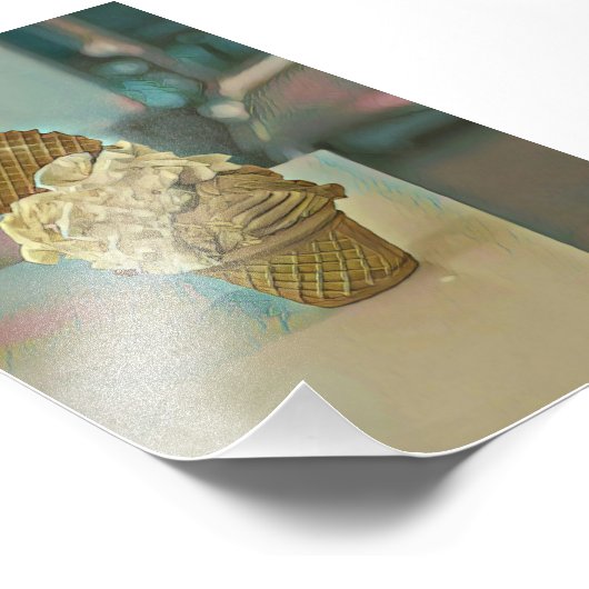 Schokoladeneis Fotodruck (Ecke)