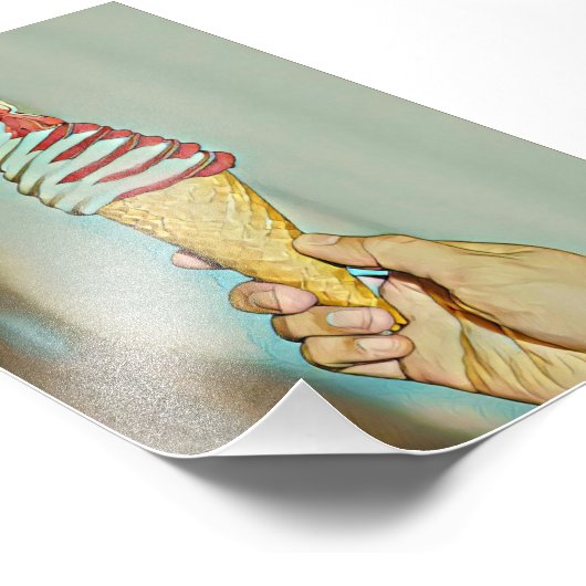 Schokoladeneis Fotodruck (Ecke)