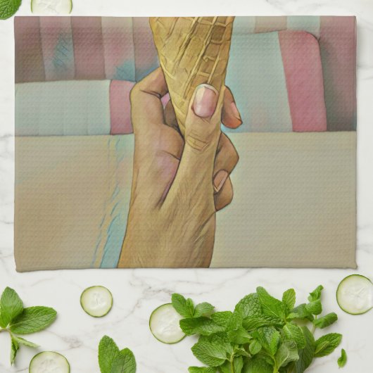 Schokoladeneis Geschirrtuch (Gefaltet)