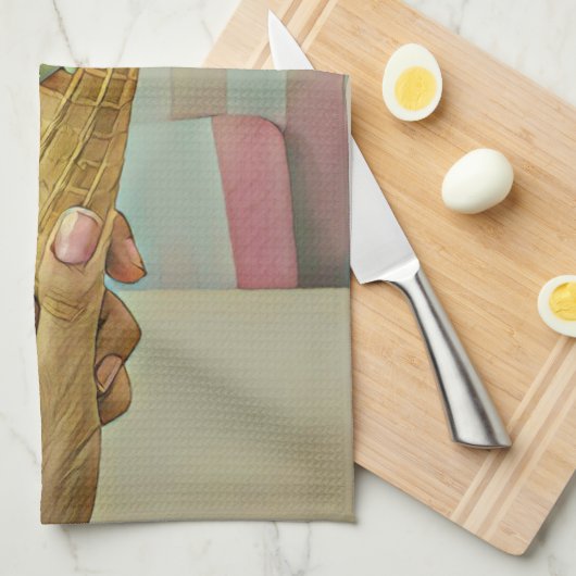 Schokoladeneis Geschirrtuch (Viertel Falte)