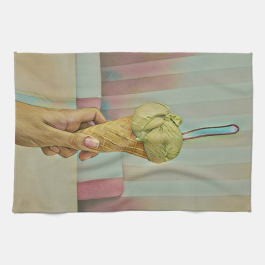 Schokoladeneis Geschirrtuch (Horizontal)