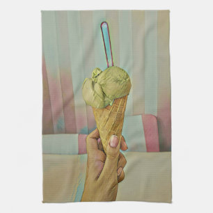 Schokoladeneis Geschirrtuch