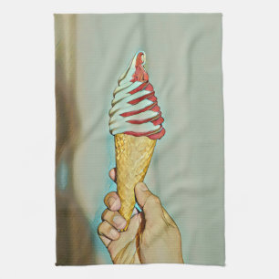 Schokoladeneis Geschirrtuch