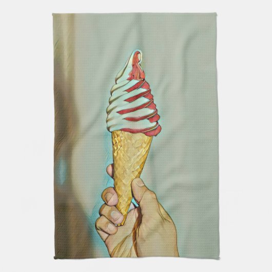 Schokoladeneis Geschirrtuch (Vertikal)