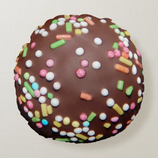 Schokoladeneis Leckerei rund Kissen (Vorderseite)