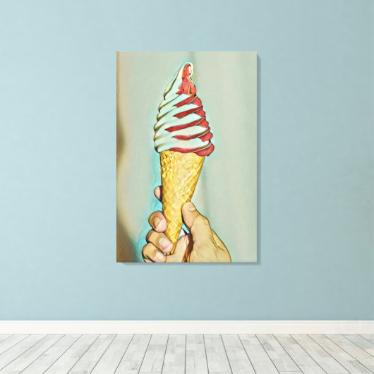 Schokoladeneis Leinwanddruck (Insitu (Holzboden))