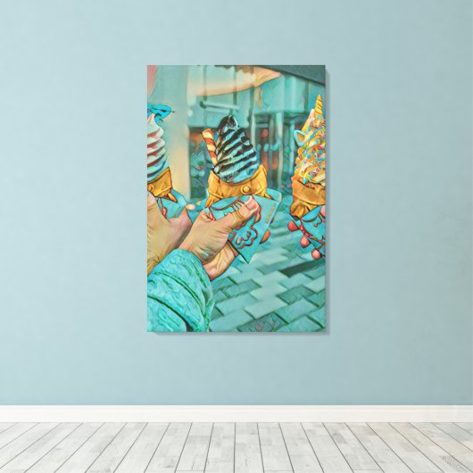 Schokoladeneis Leinwanddruck (Insitu (Holzboden))