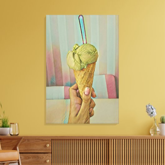 Schokoladeneis Leinwanddruck (Insitu (Wohnzimmer))