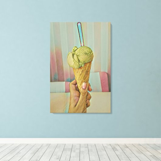 Schokoladeneis Leinwanddruck (Insitu (Holzboden))