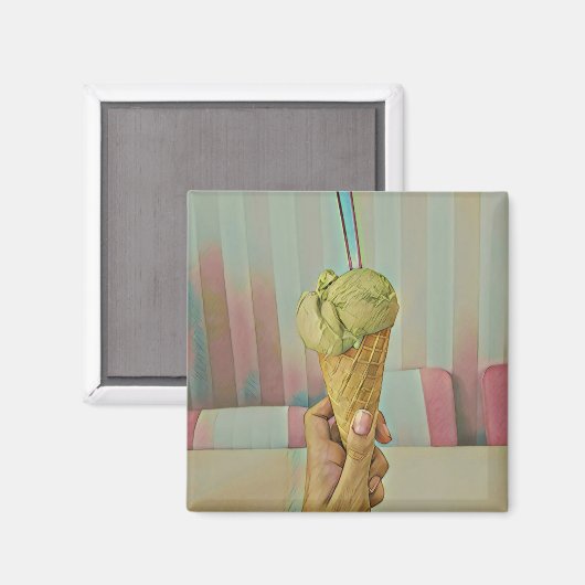 Schokoladeneis Magnet (Vorderseite/Rückseite)