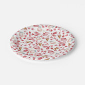 Schokoladeneis Party Teller (Schrägansicht)