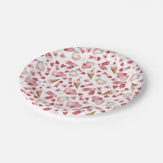 Schokoladeneis Party Teller (Schrägansicht)