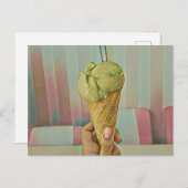 Schokoladeneis Postkarte (Vorne/Hinten)