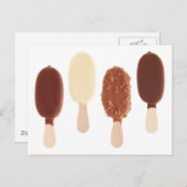 Schokoladeneis Postkarte (Vorne/Hinten)