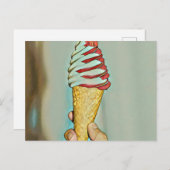 Schokoladeneis Postkarte (Vorne/Hinten)