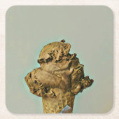 Schokoladeneis Rechteckiger Pappuntersetzer (Vorderseite)