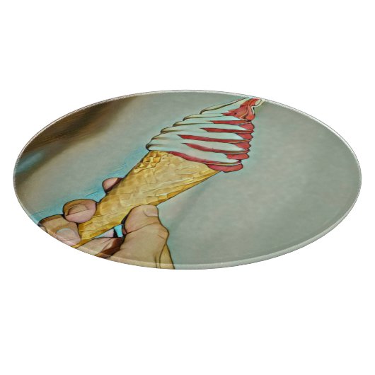 Schokoladeneis Schneidebrett (Ecke)