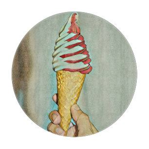 Schokoladeneis Schneidebrett